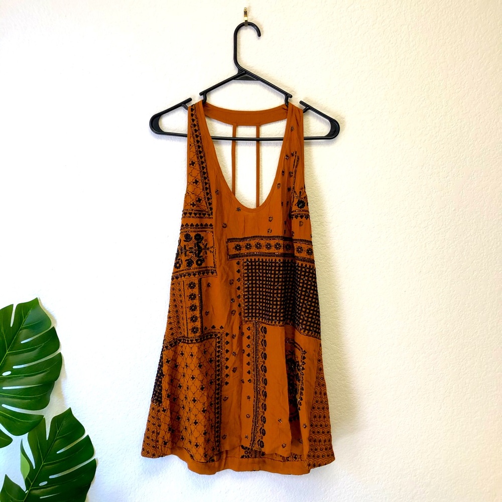Free People beaded tank top